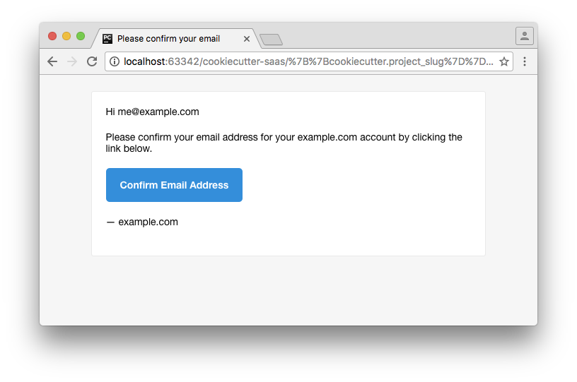 email confirmation